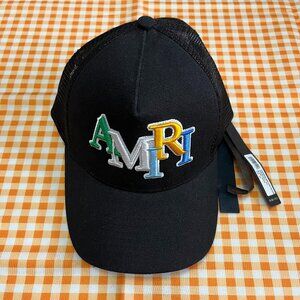 Amiri Logo Trucker Hat Cotton Interlace